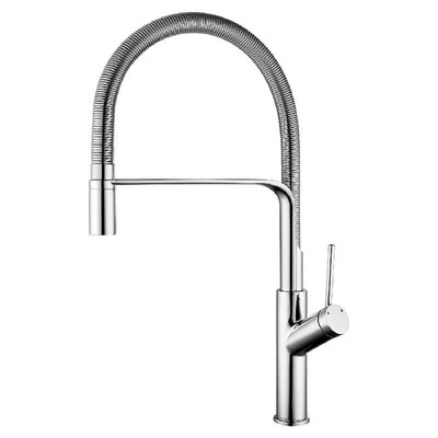 

Single Handle Kitchen Faucets Silicone Hose High Arc Bathroom Basin Sink Faucets Ceramic Valve Copper Polished Chrome Finished 360