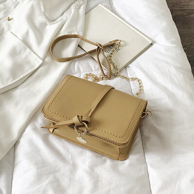 

2019 new simple small fresh shoulder bag female fashion temperament chain bag casual wild Messenger small square bag