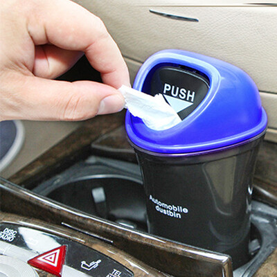 

Toponeto Car Trash Can Garbage Mini Dust Bin Coin Holder Ashtray Cup Home Office