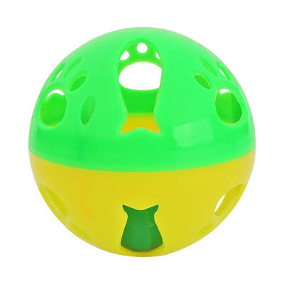 

10cm Cartoon Hollow Plastic Pet Bell Ball for Cat Dog Sound Interactive Toy