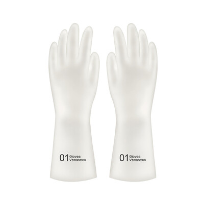 

〖Follure〗Waterproof Kitchen Cleaning Rubber Gloves for Dish Washing Bowl 1Pairs