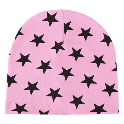 

Winter Cute Stars Print Baby Hat Girls Boys Caps Warm Cotton Kids Beanie