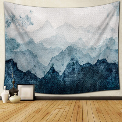 

Gobestart Wall Hanging Tapestry Snowy Blue Sky Lake Nature Home Decorations 60 x 60 inch