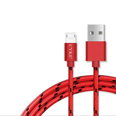 

2-in-1 Charge Cord Nylon Braided Lightning Type-C Cable For IPHONE Huawei-1m