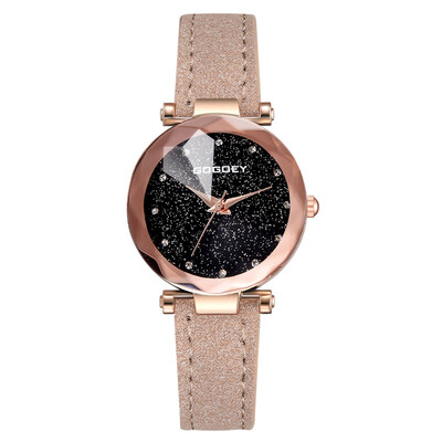 

Luxury Women Watches Starry Sky Dot Dial Ladies Quartz Wristwatch Casual Leather Strap Clock Dress Gift Female Zegarki Damskie