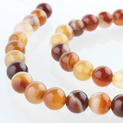 

Natural Gemstone Agate Round Bead Strands Dyed Chocolate 6mm Hole 1mm about 63pcsstrand 1535