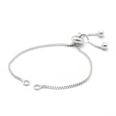 

Sterling Silver Chain Bracelet Makings Slider Bracelets Making Platinum 4-34"12cm 07mm Hole 2mm