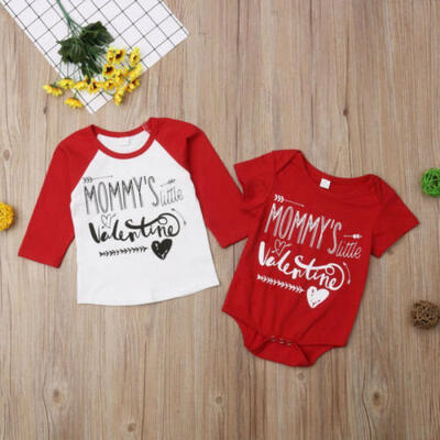 

Valentine Brothers Kids T-shirt Tops Baby Boy Romper Bodysuit Clothes Outfit US
