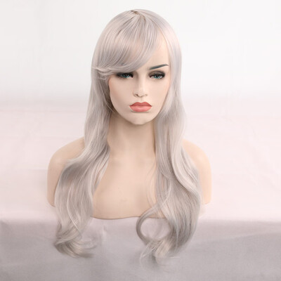 

〖Follure〗70cm Womens Heat Resistant Hair Blonde Long Curly Full Wig