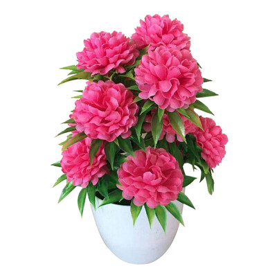 

1Pc Artificial Chrysanthemum Bonsai Potted Plant Landscape Home Floral Decor