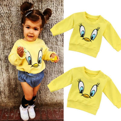 

Pretty Toddler Kids Baby Girls Boy Cartoon T-shirt Top Sweatshirt Sweater Yellow