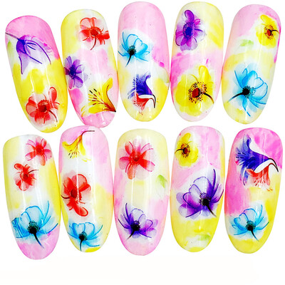 

Toponeto Womens DIY Nail Sticker Water Transfer Stickers Finger Nail Art Decals