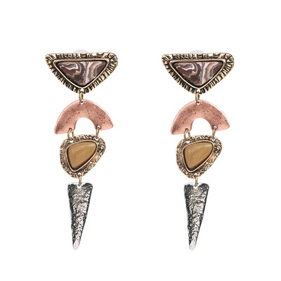 

ZA Fashion Resin Flower Long Earrings 2019 New Designs Bohemia Handmade Petal Dangle Earrings For Women Gift