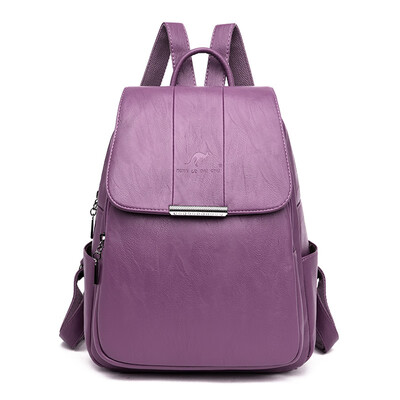 

Simple&stylish atmosphere backpack ladies 2019 new soft leather outdoor travel big backpack