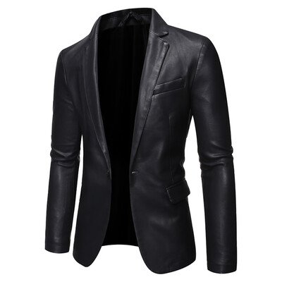 

Toponeto Men Leather Jacket Autumn&Winter Biker Motorcycle Zipper Outwear Coat Jackets