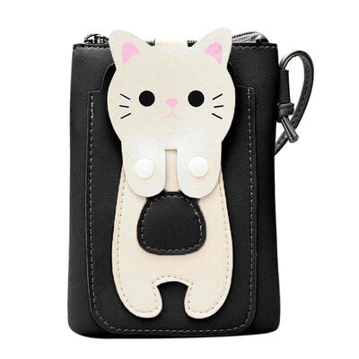 

Women Kitten Purse Small Wallet Shoulder Phone Bag PU Leather Messenger Bag