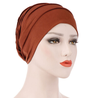 

Muslim Women Cancer Elastic Hat Hair Loss Cap Chemo Turban Cover Headwear Beanie