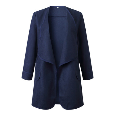 

Female Pullover Open Front Coat Long Outerwear Blouse fashion Womens Long Sleeve Cardigan Woolen hot Jacket vestidos de verano