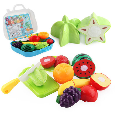 

Tailored Children Plastic Fruit Vegetables Cutting Toys Set Educational Pretend Toy
