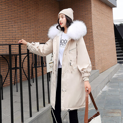 

Tailored Women Outerwear Faux Hooded Button Coat Long Solid Jackets Pocket Coats