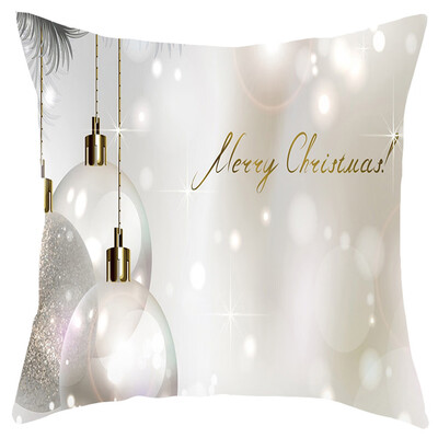 

Tailored Merry Christmas Short Plush Pillowcase Sofa Pad Set Home Decoration 18x18 Inch