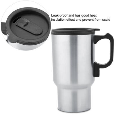 

Greensen 12V 450mL Stainless Steel Travel Mug Electric Car Heating Coffee Milk Cup Hot Water Bottle