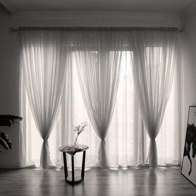 

Toponeto Leaves Sheer Curtain Tulle Window Treatment Voile Drape Valance 1 Panel Fabric