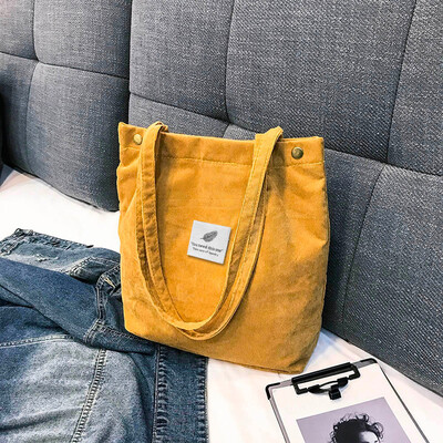 

Tailored Fashion Women Corduroy Pure Color Shoulder Bag Satchel Tote Hand Bag Travel Bag