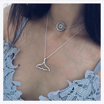 

New Arrival Three Layer Pendant Necklace For Women 2 Colors Metal Necklaces Sexy Beach Party Jewelry Gift
