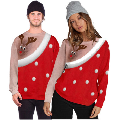 

Toponeto Mens Christmas Fun Ugly 3D Print Long Sleeve Hoodie Coat Sport Casual Jacket