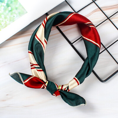 

50 spring&summer new small scarves small squares ladies Korean professional change decorative print scarf scarves wholesale
