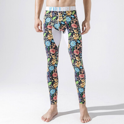 

Gobestart Mens New Winter Style Fashionable Sexy Printed Warm Nine-Cent Pants Leggings