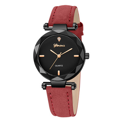 

Geneva Women Watches Scale Irregular Dial Ladies Quartz Wristwatch High Quality Leather Strap Casual Clock Gift Montre Femme