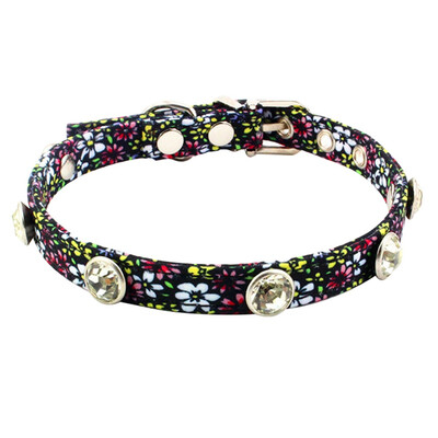 

Dog Collar With Bell Collar For Cats Flashing Rhinestone Kittens Pet Collars Shiny Adjustable Collars Pet Lead Supplies