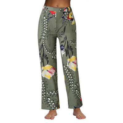 

Women Casual Loose Yoga Trousers Baggy Boho Loose Printed Wide-leg Pants