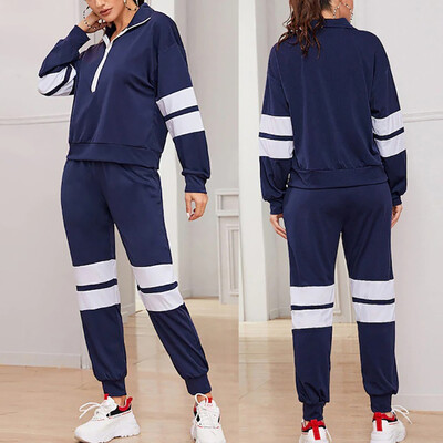 

Toponeto Women Tracksuit Sweatshirt Pants Sets Sport Long Sleeve Wear Casual Suit Sets