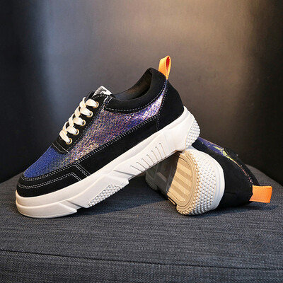 

European Station Spring Korean Version Baitie Fashion Leisure Womens Shoes with Thick Bottom Laces for StudentsLeisure Sports Sh