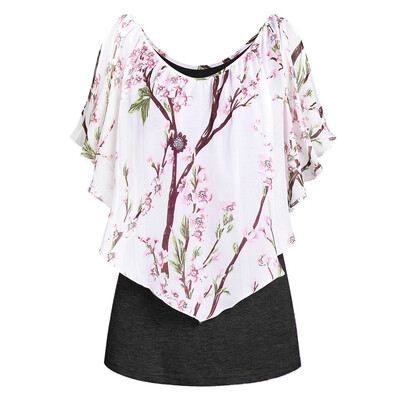 

Starmoon Women Summer Beach Flowers Vest Top Sleeveless Blouse Casual Tank Loose T-Shirt