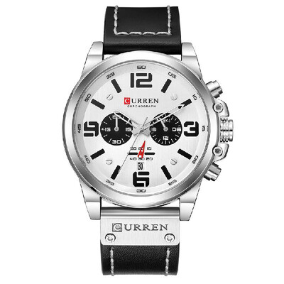 

CURREN 8314 Men Watch Quartz Brand Watch Wristwatch Calendar Hour Minute Time Display Leather Watch