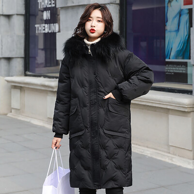 

Roseonmyhand Women Winter Warm Coat Hooded Thick Warm Loose Pocket Jacket Long Overcoat