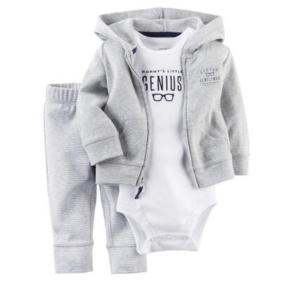 

3Pcs Newborn Infant Baby Boy Casual CoatRomperPants Outfits Toddler Warm Clothes Set