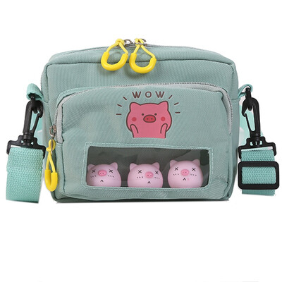 

Bag girl bag fashion small oblique bag Xia Han version of personality 100 students lovely ins canvas bag
