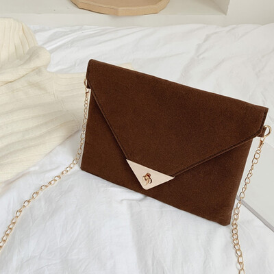 

Tailored Fashion Women Suede Solid Color Clutch Bag Phone Bag Shoulder Bag Messenger Bag