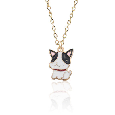 

Dripping Oil Husky Dog Necklace Long Choker Mens Chain Gifts for Women Jewlery Animals Puppy Doggy Pendant