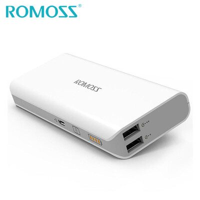 

Original ROMOSS Sense 4 Power Bank 10000mAh Powerbank External Battery Pack Portable Backup Charge Power Dual USB 1A 21A Output