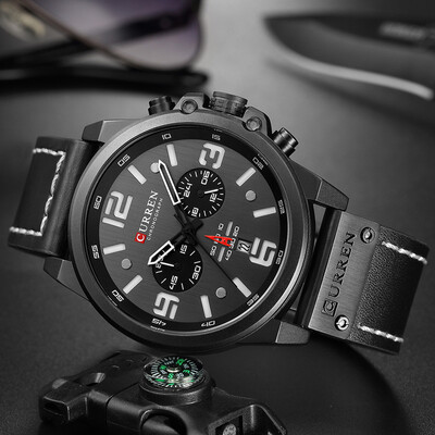 

Gobestart Mens Business Belt Watch Waterproof Calendar Casual Quartz Six Piece Watch