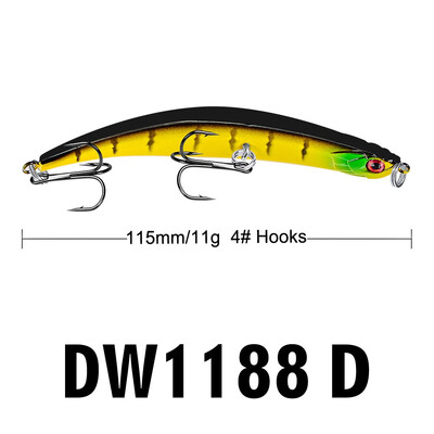 

VISSEN 1pcslot 115cm 11g Fishing Lure Artificial Hard Lure Plastic Bait Trolling Pike Carp Fishing Lures StickBait