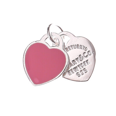 

Women Choker Jewelry Gift for Couples Pendant Green&Pink Charm Stainless Steel Heart Without Chains for Necklace