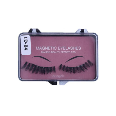 

1 Pair Double Magnetic Eyelashes 3D Reusable False Magnet Eye Lashes