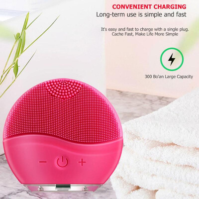 

Electric Facial Cleansing Brush Mini Face Cleaner Silicone Pore Cleanser